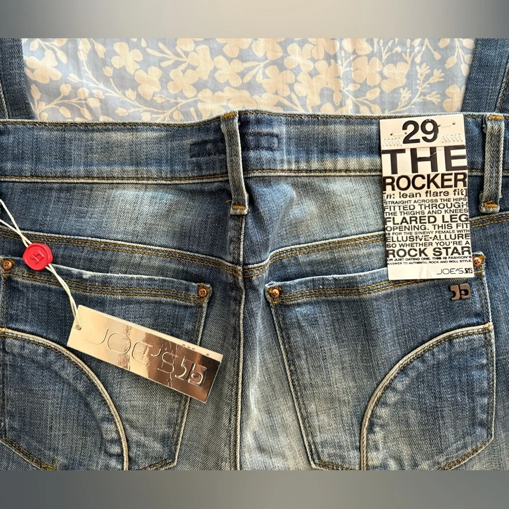 Joe's Jeans The Rocker Low Rise Lean Flare Sz 29 Hannah Wash NWT Y2K